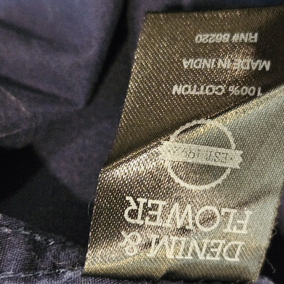 Denim & Flower Slim Fit Men's Large Anchor Print Short Sleeve Shirt A1212 - Picture 12 of 12